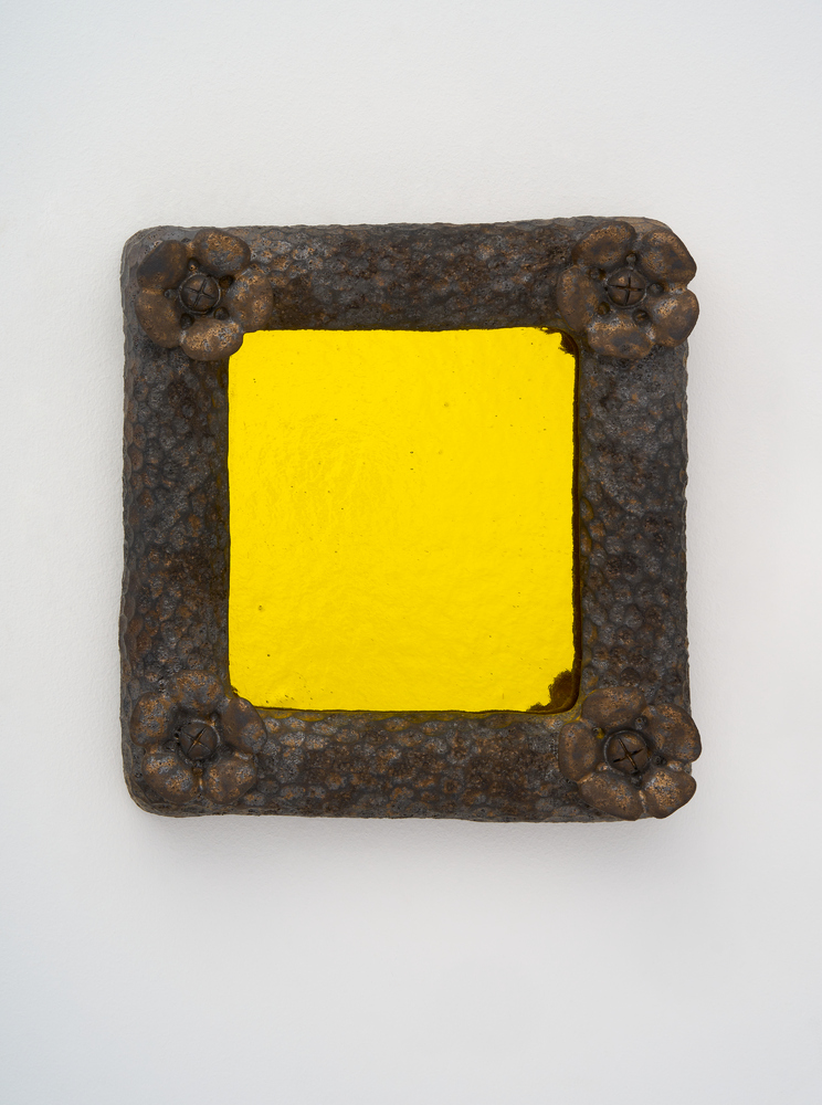 Obscure Mirror (Bronze with Corner Rosettes and Citron Glass), 2022