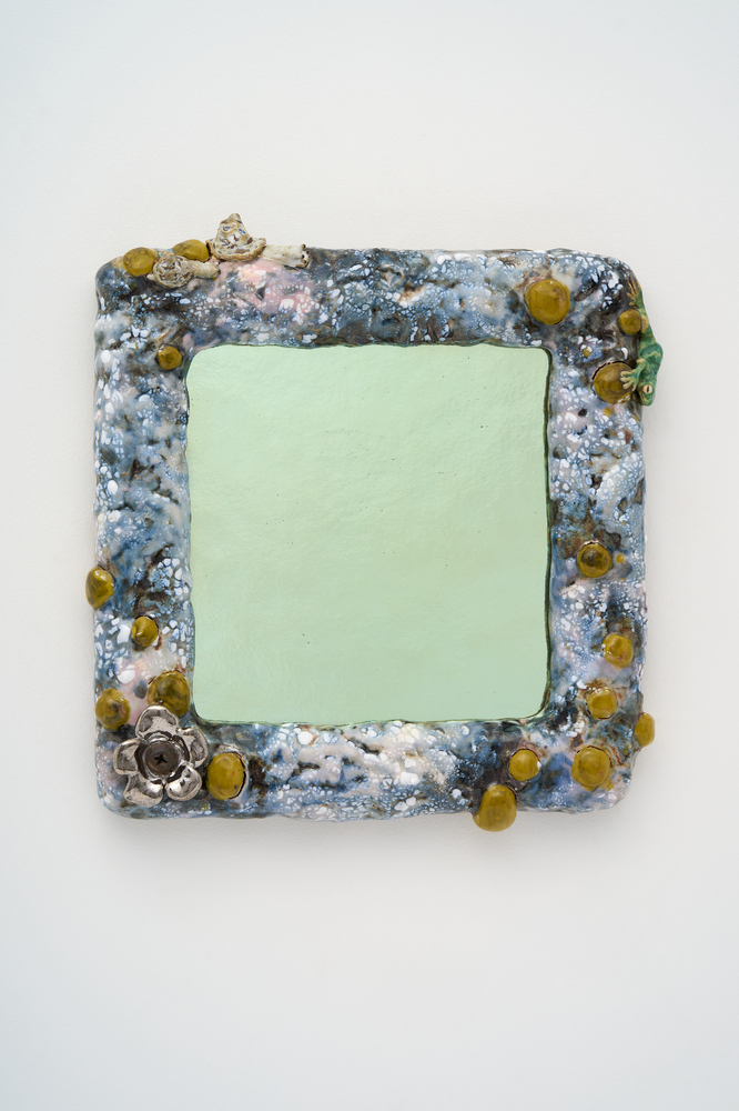 Obscure Mirror (Landscape with White Gold Flower and Beryl Glass), 2022
