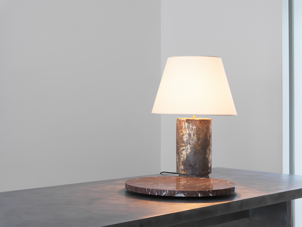 Trebord Table, Segment 60 (Plate), Panser Brut (Lamp)