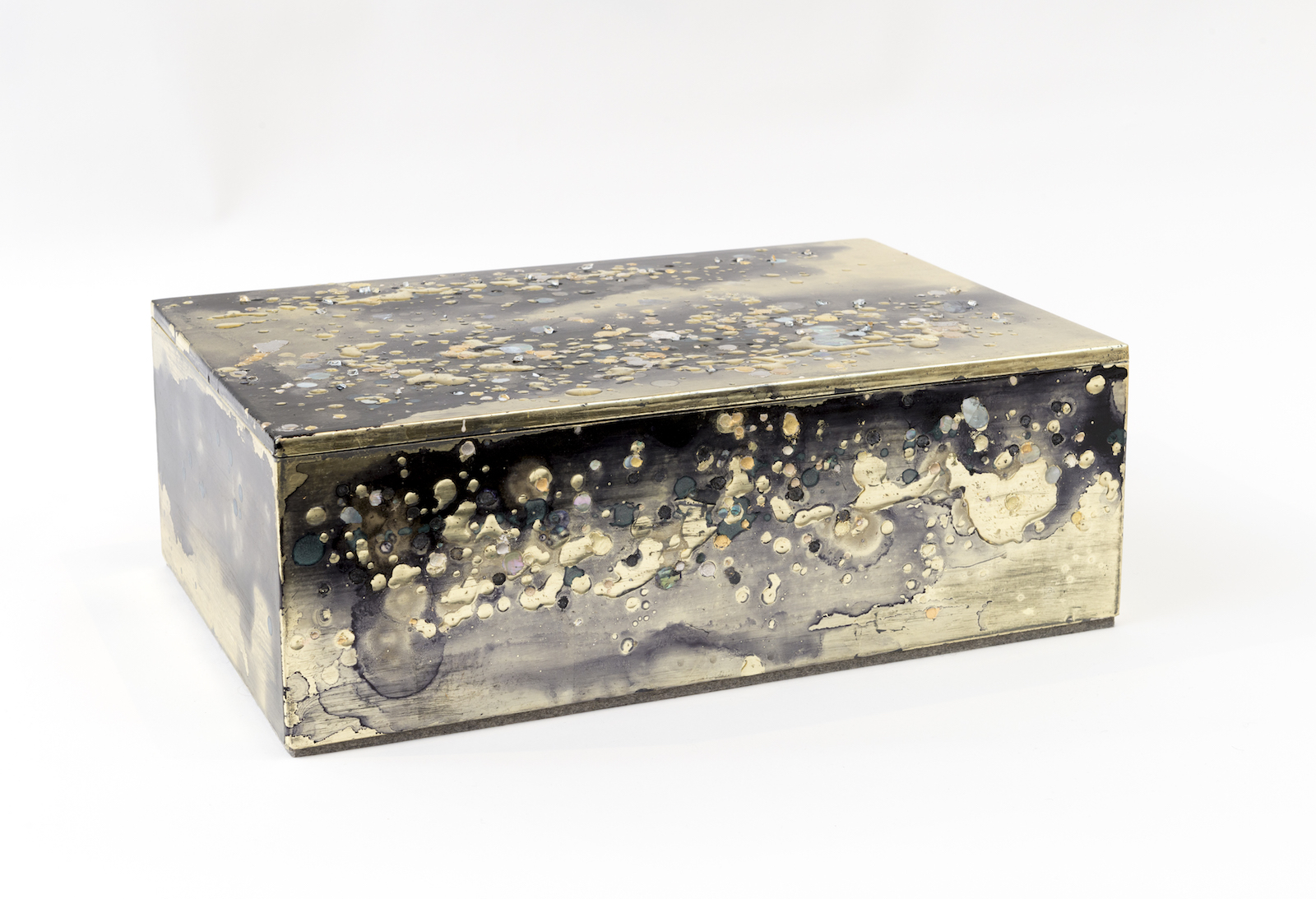 Untitled Pale Gold and Mother of Pearl Box, 2016