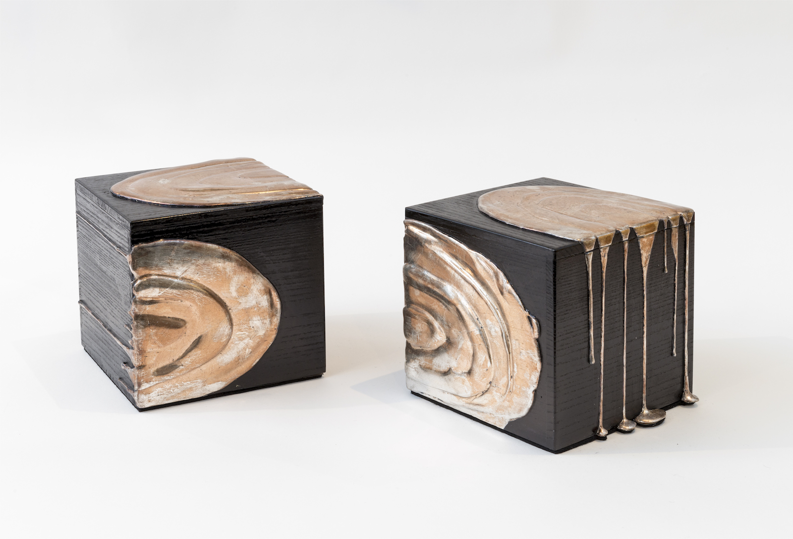 Untitled Silver Leaf Box I (Right), 2016